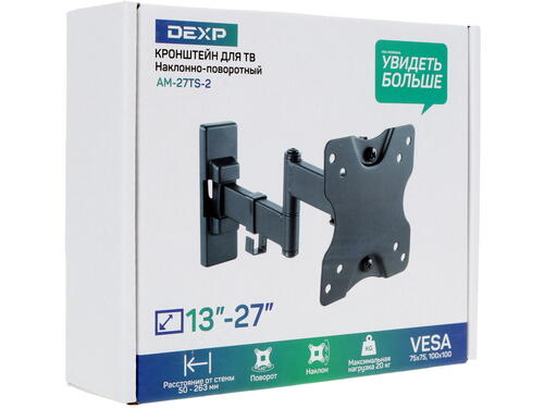 Купить Кронштейн для ТВ DEXP AM-27TS-2 черный  1137174. Характеристики, отзывы и цены в Донецке