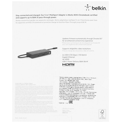 Купить Док-станция Belkin Multiport Adapter  5605628. Характеристики, отзывы и цены в Донецке