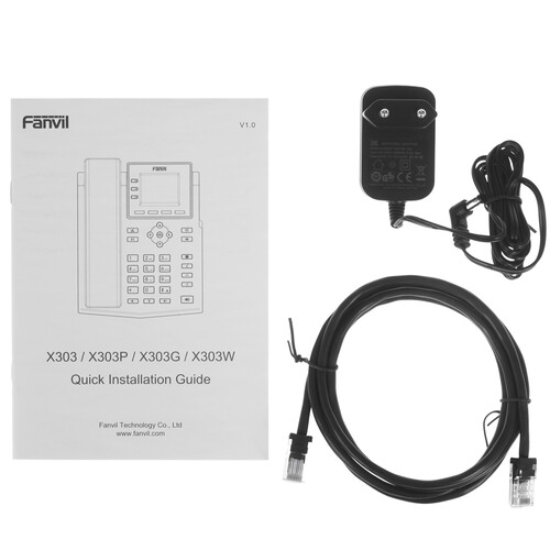Купить IP-телефон Fanvil X303W черный  9190711. Характеристики, отзывы и цены в Донецке
