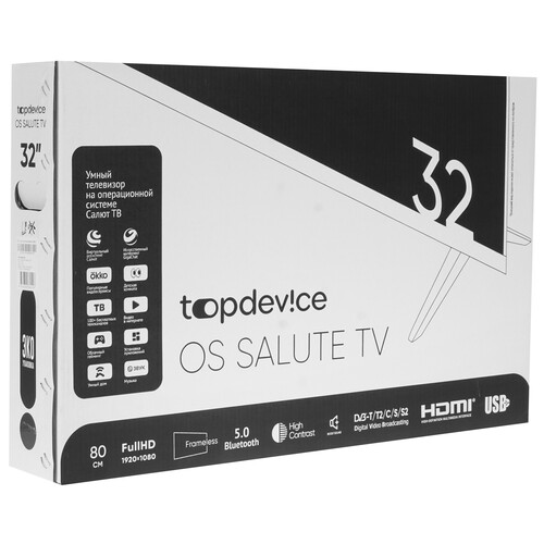 Купить 32" (80 см) Телевизор Topdevice TDTV32CS08F черный  9239243. Характеристики, отзывы и цены в Донецке
