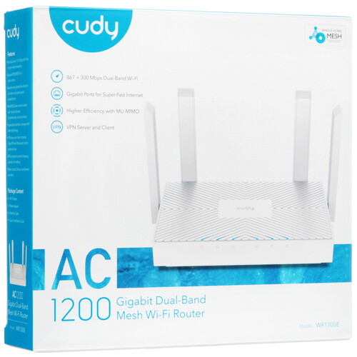 Купить Wi-Fi роутер Cudy WR1300E v2  5623913. Характеристики, отзывы и цены в Донецке