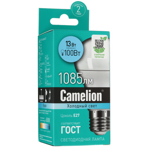 Купить Лампа светодиодная Camelion LED E27/A60/13w/845  5642987. Характеристики, отзывы и цены в Донецке