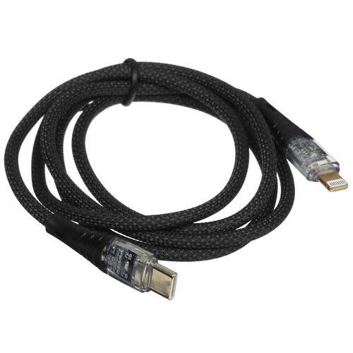 Купить Кабель круглый DEPPA Lightning 8-pin - USB Type-C черный 1 м  9113480. Характеристики, отзывы и цены в Донецке