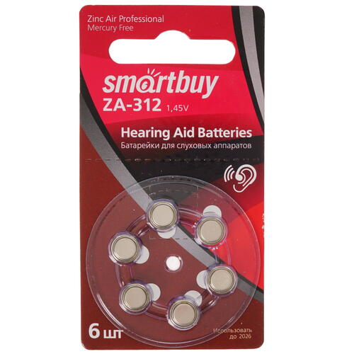 Купить Батарейка воздушно-цинковая Smartbuy SBZA-A312-6B  5349442. Характеристики, отзывы и цены в Донецке