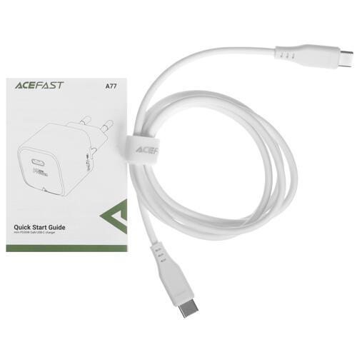 Купить Сетевое зарядное устройство ACEFAST A77 mini белый  9096533. Характеристики, отзывы и цены в Донецке
