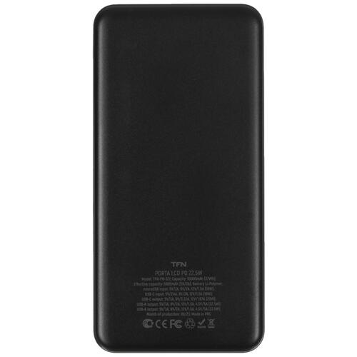 Купить Портативный аккумулятор TFN Porta LCD PD черный  5465299. Характеристики, отзывы и цены в Донецке