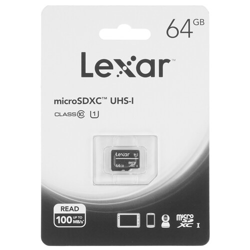 Купить Карта памяти Lexar microSDXC 64 ГБ [LMS0C10064G-BNNNG]  9262211. Характеристики, отзывы и цены в Донецке
