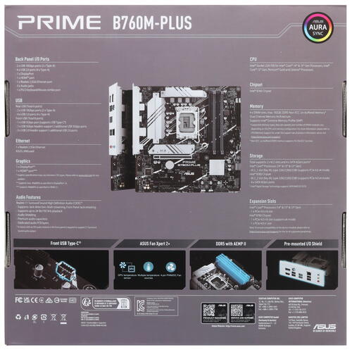 Купить Материнская плата ASUS PRIME B760M-PLUS  5447765. Характеристики, отзывы и цены в Донецке