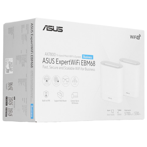 Купить MESH-комплект ASUS ExpertWiFi EBM68 (W-2-PK)  5449601. Характеристики, отзывы и цены в Донецке