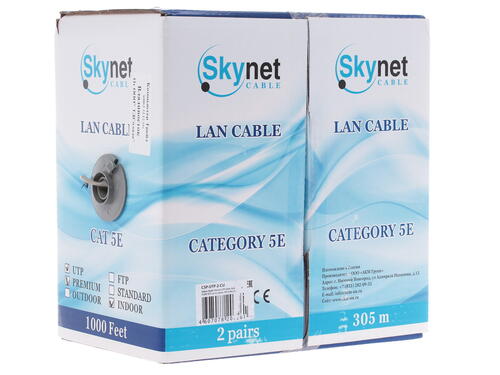 Купить Витая пара SkyNet Premium CSP-UTP-2-CU  1095796. Характеристики, отзывы и цены в Донецке