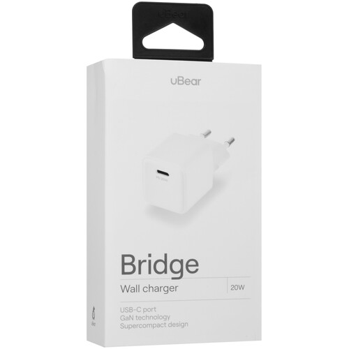 Купить Сетевое зарядное устройство uBear Bridge 20 белый  5466108. Характеристики, отзывы и цены в Донецке