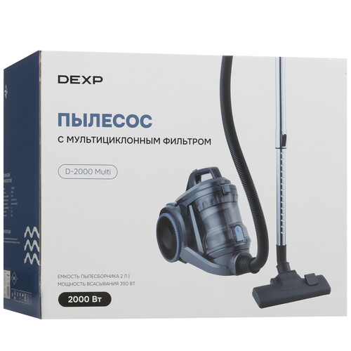 Купить Пылесос DEXP D-2000 Multi серый  9100328. Характеристики, отзывы и цены в Донецке