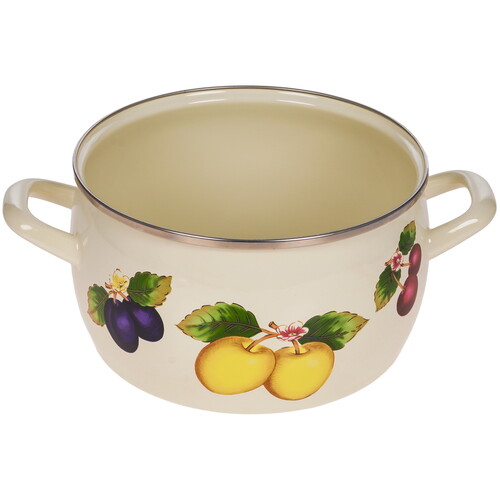 Купить Кастрюля METROT Фруктовое ассорти 383747 5.4 л 22 см бежевый  9211044. Характеристики, отзывы и цены в Донецке