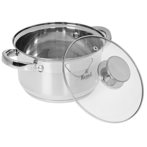 Купить Кастрюля Rashel Берта R-2600х 2.6 л 18 см серебристый  9321037. Характеристики, отзывы и цены в Донецке