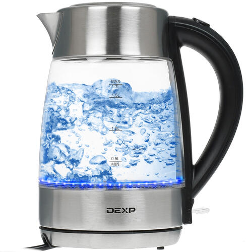 Купить Электрочайник DEXP FK-200 серебристый  1301607. Характеристики, отзывы и цены в Донецке
