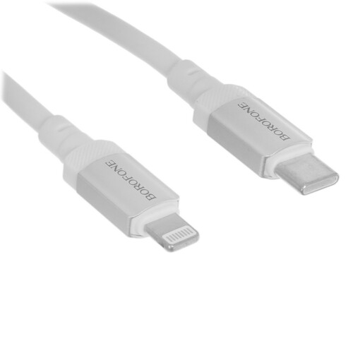 Купить Кабель круглый Borofone Lightning 8-pin - USB Type-C белый 1 м  9244412. Характеристики, отзывы и цены в Донецке