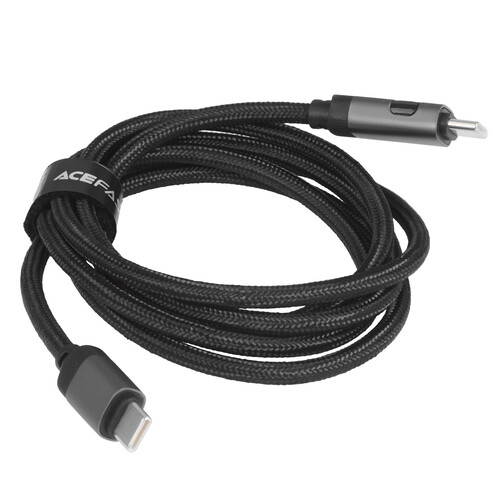 Купить Кабель круглый ACEFAST USB Type-C - USB Type-C черный 1.2 м  9258680. Характеристики, отзывы и цены в Донецке