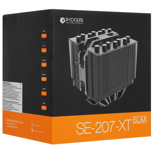 Купить Кулер для процессора ID-COOLING SE-207-XT SLIM  черный  5041979. Характеристики, отзывы и цены в Донецке