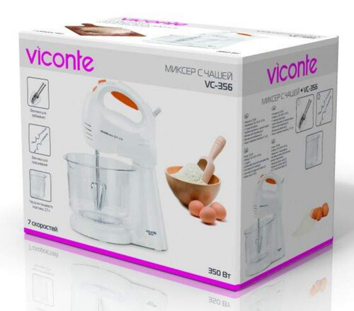 Купить Миксер Viconte VC-356 белый  9057698. Характеристики, отзывы и цены в Донецке