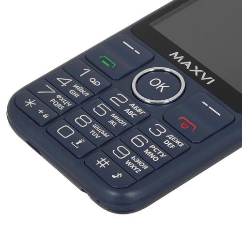 Купить Сотовый телефон Maxvi B35 синий  9916944. Характеристики, отзывы и цены в Донецке