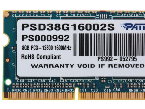 Купить Оперативная память SODIMM Patriot Signature [PSD38G16002S] 8 ГБ  1046451. Характеристики, отзывы и цены в Донецке