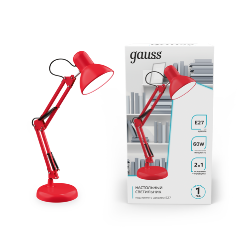 Купить Настольный светильник Gauss GT0024 красный  9119031. Характеристики, отзывы и цены в Донецке
