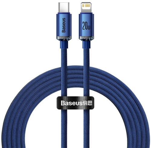 Купить Кабель круглый Baseus Lightning 8-pin - USB Type-C синий 2 м  5627609. Характеристики, отзывы и цены в Донецке