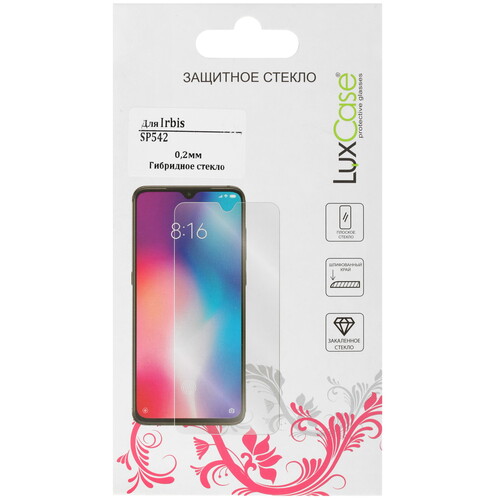 Купить Защитное гибридное стекло LuxCase для экрана IRBIS SP542  4814203. Характеристики, отзывы и цены в Донецке