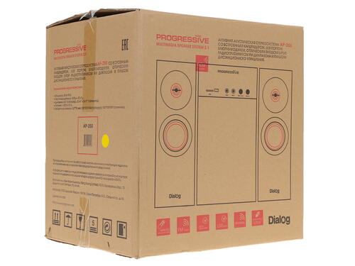 Купить Колонки Dialog AP-250 коричневый  1234487. Характеристики, отзывы и цены в Донецке