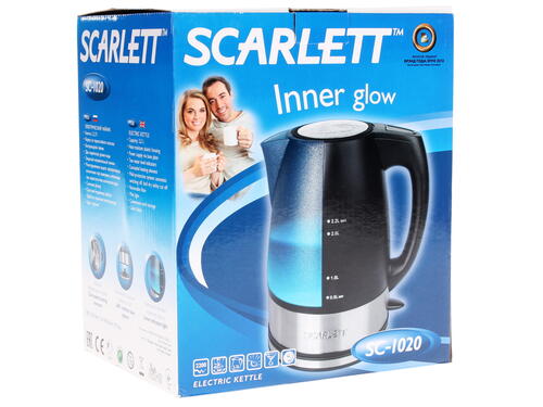 Купить Электрочайник Scarlett SC-1020 черный  1904580. Характеристики, отзывы и цены в Донецке