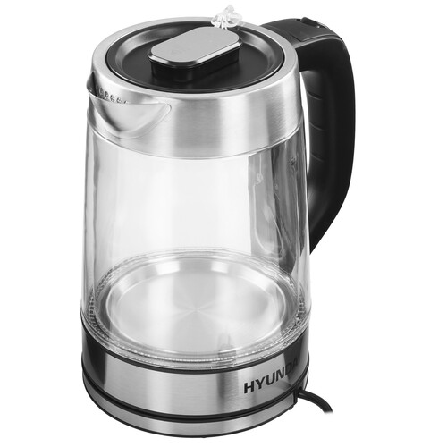 Купить Электрочайник Hyundai HYK-G4015 серебристый  9228385. Характеристики, отзывы и цены в Донецке