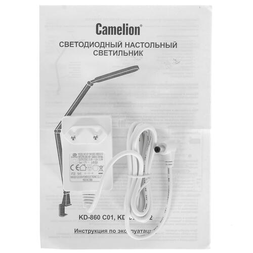 Купить Настольный светильник Camelion KD-860 C01 белый  5059487. Характеристики, отзывы и цены в Донецке