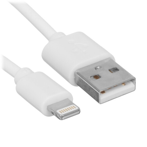 Купить Кабель круглый Aceline Lightning 8-pin - USB 2.0 Type-A белый 1 м  9206141. Характеристики, отзывы и цены в Донецке