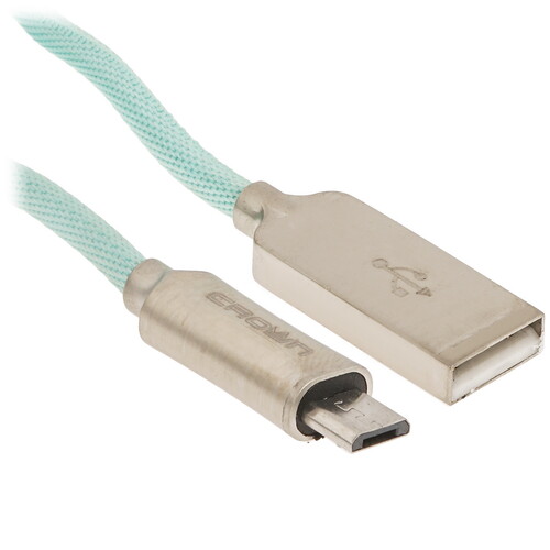 Купить Кабель круглый Crown micro USB - USB 2.0 Type-A голубой 1 м  5479772. Характеристики, отзывы и цены в Донецке