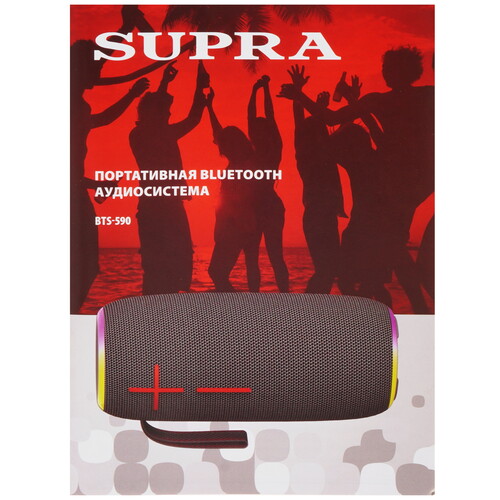 Купить Портативная колонка SUPRA BTS-590, черный  9230956. Характеристики, отзывы и цены в Донецке