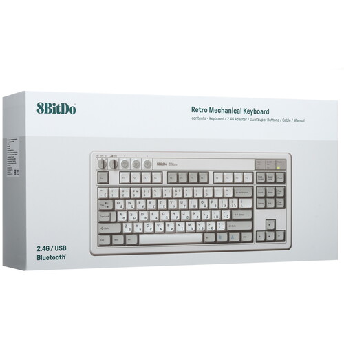 Купить Клавиатура  проводная + беспроводная 8BitDo Retro Mechanical Keyboard - M Edition  5465239. Характеристики, отзывы и цены в Донецке