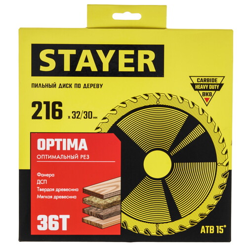 Купить Диск пильный STAYER 3681-216-32-36_z01  9123035. Характеристики, отзывы и цены в Донецке