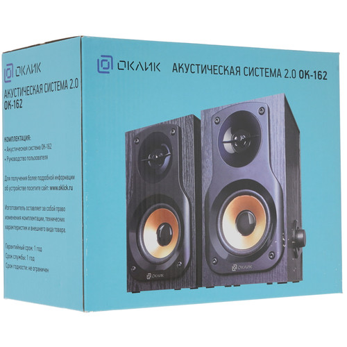 Купить Колонки Oklick OK-162 черный  4710572. Характеристики, отзывы и цены в Донецке