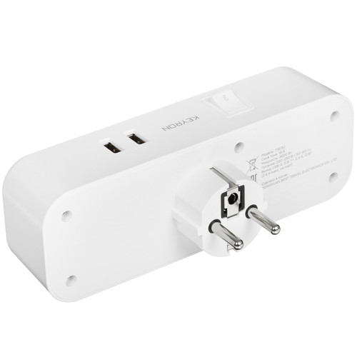Купить Разветвитель Keyron TSE3U белый  5452042. Характеристики, отзывы и цены в Донецке