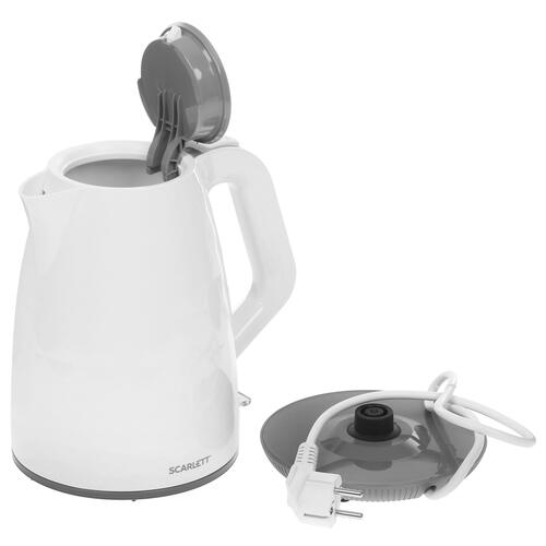Купить Электрочайник Scarlett SC-EK18P49 белый  8146787. Характеристики, отзывы и цены в Донецке