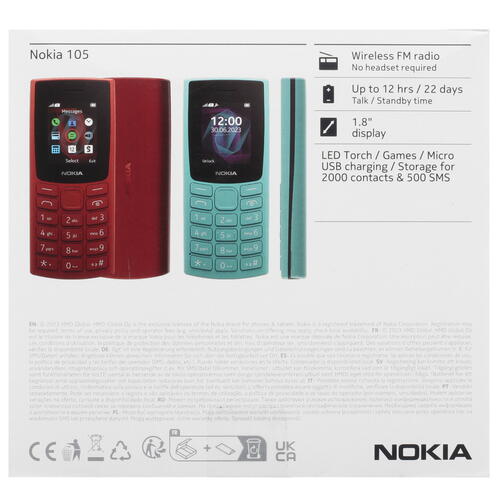 Купить Сотовый телефон Nokia 105 DS (2023) голубой  5429732. Характеристики, отзывы и цены в Донецке
