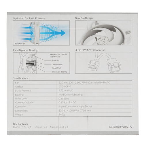 Купить Вентилятор Arctic Cooling BioniX P120 [ACFAN00167A]  1626197. Характеристики, отзывы и цены в Донецке