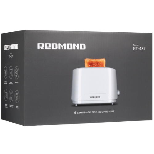 Купить Тостер Redmond RT-437 белый  9038331. Характеристики, отзывы и цены в Донецке