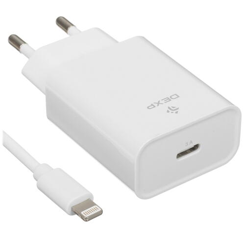 Купить Сетевое зарядное устройство DEXP IET25CD белый  5402374. Характеристики, отзывы и цены в Донецке
