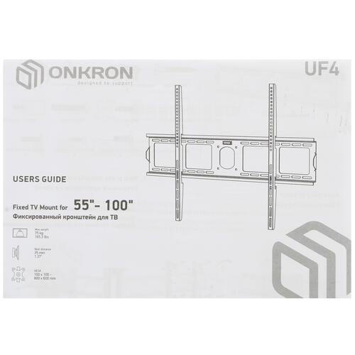 Купить Кронштейн для ТВ ONKRON UF4 черный  4830305. Характеристики, отзывы и цены в Донецке