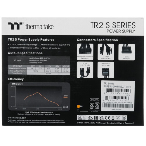 Купить Блок питания Thermaltake TR2 S 600W  5493789. Характеристики, отзывы и цены в Донецке