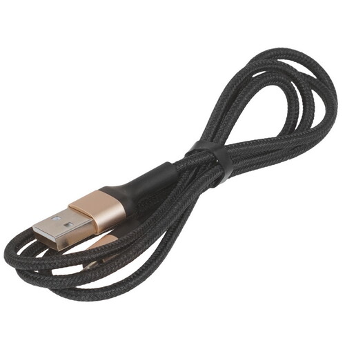 Купить Кабель круглый Hoco Lightning 8-pin - USB 2.0 Type-A черный 1 м  9244489. Характеристики, отзывы и цены в Донецке