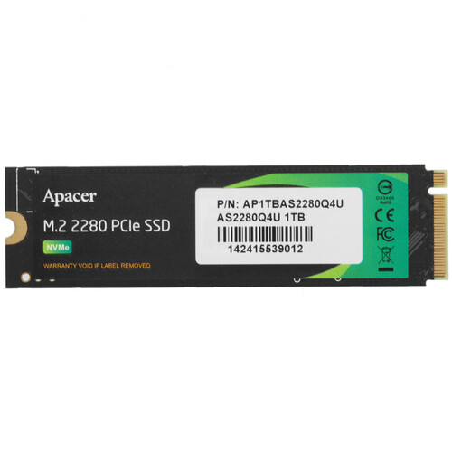 Купить 1000 ГБ M.2 NVMe накопитель Apacer AS2280Q4U [AP1TBAS2280Q4U-1]  5456534. Характеристики, отзывы и цены в Донецке