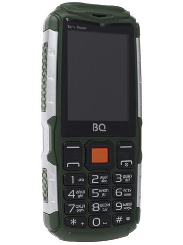 Купить Сотовый телефон BQ 2430 Tank Power зеленый/серебристый  1218364. Характеристики, отзывы и цены в Донецке