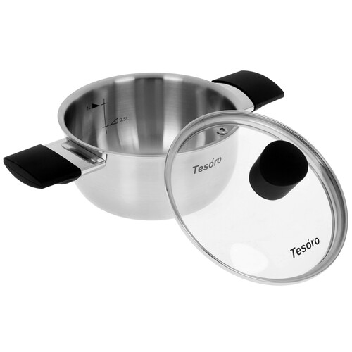 Купить Кастрюля Tesoro Modica КС514 1.4 л 16 см серебристый  9165204. Характеристики, отзывы и цены в Донецке